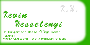 kevin wesselenyi business card